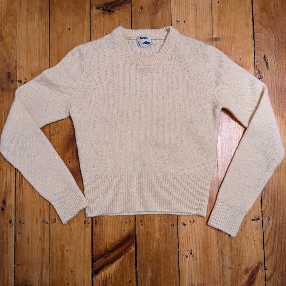 Acne Studios Cream Lambswool Henrietta Sweater Size Small